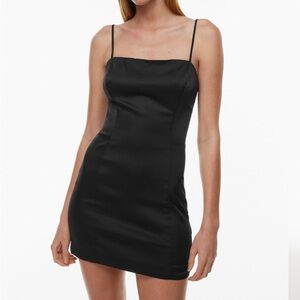 Dark Green Satin Mini Dress